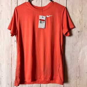 Nike Women’s Athletic Sporty Workout Crew Neck Short Sleeve Orange T-Shirt Sz L
